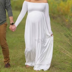 White maternity dress